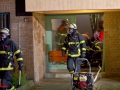 Eine Schwerveltzte Person nach einem ausgedehntem Zimmerbrand in STeilshoop